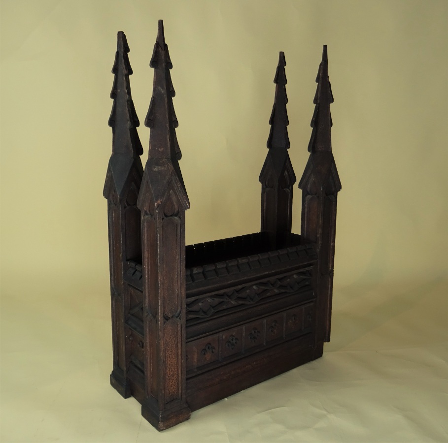 Antique Oak Gothic Architectural Element (7).JPG